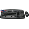 Logitech Cordless Desktop EX110<Black>(Кл-ра, М/Мед,FM,USB&PS/2+Мышь 3кн,Optical,Roll,FM,PS/2)<967561>