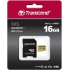 Карта памяти MicroSDHC 16GB Transcend UHS-I U3 microSD with Adapter, MLC (TS16GUSD500S)