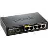 Коммутатор D-Link DGS-1005P/A1A Неуправляемый коммутатор с 5 портами 10/100/1000Base-T, функцией энергосбережения и поддержкой QoS (4 порта с поддержк