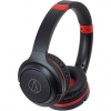 Наушники Audio-Technica ATH-S200BTBRD Red,BLUETOOTH Беспроводные / Накладные с микрофоном / Черный-красный / 5 Гц - 32 кГц / 102 дБ / до 40 ч / Blueto (15120051)