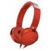 Sony MDR-XB550AP/R красный Стильные накладные наушники линейки eXtra Bass  с гарнитурой.