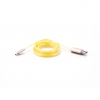 Кабель Gmini GM-MEL200FLATY, USB-microUSB светящийся, 1м, жёлтый