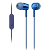 Наушники с микрофоном SONY MDR-EX155AP  Blue  (шнур  1.2м)
