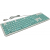 Клавиатура OKLICK Keyboard 400MR White-Mint  <USB> 104КЛ <1070514>