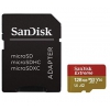 SanDisk Extreme <SDSQXA1-128G-GN6AA> microSDXC Memory Card 128Gb UHS-I U3 V30 + microSD-->  SD Adapter