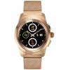 Гибридные смарт часы MyKronoz ZeTime Elite Petite миланский сетчатый браслет цвет матовое розовое золото, 39 мм (BRUSHED PINK GOLD MILANESE)