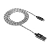 Кабель Lightning/USB, braided, metallic shell, cable length 1m, Dark gray CANYON <CNE-CFI3DG>