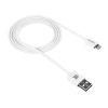 Кабель Lightning/USB, round, cable length 1m, White CANYON <CNE-CFI1W>