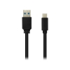 Кабель Type C/USB 3.0, Power & Data output, 5V 3A, OD 4.5mm, PVC Jacket, 1m, black  CANYON <CNE-USBC4B>