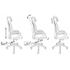 Кресло руководителя Бюрократ MC-W411-H/B/26-21 черный TW-01 сиденье синий 26-21 сетка/ткань  (пластик белый)