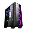 Корпус 3Cott C2 , ATX, без БП, игровой, стекло, 1x USB3.0 + 2х USB 2.0 3х12cm LED rainbow ring fans. (2018103000047)