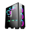 Корпус 3Cott C3 , ATX, без БП, игровой, стекло, 1x USB3.0 + 2х USB 2.0 3х12cm LED rainbow ring fans. (2018103000054)