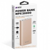 MPX20000 GOLD Мобильный аккумулятор Hiper MPX20000 Li-Pol 20000mAh  2.4A+3A+3A  золотистый  2xUSB