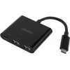 Akasa <AK-CBCA08-15BK> 2port USB3.0+USB-C  Hub,  подкл.  USB-C