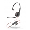 Моно гарнитура PLANTRONICS Blackwire C3215-A,  черный / красный