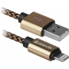 Кабель LIGHTNING TO USB2 1M GOLD ACH01-03T 87806 DEFENDER