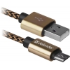 Кабель USB2.0 TO MICRO-USB 1M GOLD USB08-03T 87800 DEFENDER