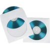 Hama <62672> Конверты для CD/DVD на 1 диск, белые, бумажные с прозрачным окошком, уп.  100 шт