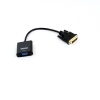 Кабель а/в VCOM 0.15m м DVI(24+1) M to VGA F CG491