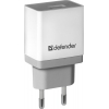 Адаптер питания UPA-21 5V/2.1A 1XUSB WHITE 83571 DEFENDER