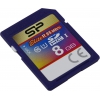 Silicon Power <SP008GBSDHAU1V10> SDHC Memory Card 8Gb  UHS-I U1