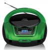 Аудиомагнитола Hyundai H-PCD360  черный/зеленый 4Вт/CD/CDRW/MP3/FM(dig)/USB/BT/SD/MMC/microSD