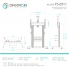 ONKRON <TS2811 Black> Мобильная стойка для 1  60-100"(VESA200-1000x600,  1300-1700мм,  136.4кг)