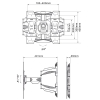 ONKRON <M15 White> Универсальное поворотное крепление  (VESA100-400, 32-60", 45.5кг)