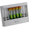 Зарядное уст-во GP <GPU811GS270AAHC-2CR4> PowerBank  (NiMh, AA/AAA)+AAx4шт аккум.