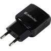 Defender EPA-02 Black <83838> Зарядное устройство USB (Вх. AC100-240V, Вых. DC5V,  USB 1A)