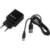 Defender UPC-13 Black <83559> Зарядное устройство USB (Вх. AC100-240V, Вых. DC5V, USB  2.1A, кабель USB-C)
