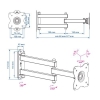 Kromax <DIX-15W White> Универсальное  крепление  (VESA75/100,  30кг)