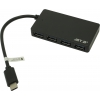 JETACCESS <JA-UH38 Black> USB3.0 Hub  4-port,  подкл.  USB-C