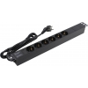 Exegate ServerPro PDU-19H602 Al-6S-EU2 <EX280827RUS> Блок силовых розеток 19", чёрный  1U, 6 евророзеток