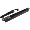 Exegate ServerPro PDU-19H805 Al-8S-EU3-SW <EX280844RUS> Блок силовых розеток 19", чёрный 1U,  8 евророзеток