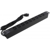Exegate ServerPro PDU-19H909 Al-9C13-C14-2.5 <EX280858RUS> Блок силовых розеток 19", чёрный  1U, 9xIEC-320-C13