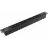 Exegate ServerPro PDU-19H006 Al-12C13-C14 <EX280864RUS> Блок силовых розеток 19", чёрный  1U, 12xIEC-320-C13