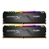 Память Kingston Fury Gaming DDR4 Общий объём памяти 32Гб Module capacity 16Гб Количество 2 2400 МГц Радиатор Множитель частоты шины 15 1.2 В RGB черный HX424C15FB3AK2/32