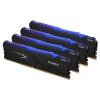 Память Kingston Fury Gaming DDR4 Общий объём памяти 32Гб Module capacity 8Гб Количество 4 3200 МГц Радиатор Множитель частоты шины 16 1.35 В RGB черный HX432C16FB3AK4/32