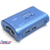 TRENDnet <TK-207K> 2-port USB KVM  Switch (клавиатураUSB+мышьUSB+VGA15pin)(+2 кабеля)
