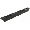 NT SOC.BR 230.16B-8С19-С20 B Блок силовых розеток 19", чёрный 1U, 8 розеток IEC-320-C19 ,  вход IEC-320-C20
