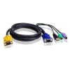 Кабель SPHD-VGA PS2 USB 3M 2L-5303UP ATEN Кабель/шнур КВМ ATEN {2L-5303UP} монитор+клав.+мышь USB/PS2, SPHD=>HD DB15+USB A-Тип+2x6MINI-DIN, Male-2xMale, опрессованный, 3 метр.