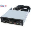 3.5" Internal  8-in-1 USB2.0 <Black> CF/MD/SM/MMC/SD/MS(/Pro/Duo) Card Reader/Writer+1portUSB+1port1394+Audio