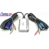Multico <EW-K1202> 2-port PS/2 KVM Switch with Cable(клавиатураPS/2+мышьPS/2+VGA15F+Audio+Mic)