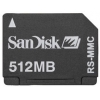 SanDisk Reduced Size MultiMedia Card (RS-MMC) 512Mb + RS-MMC Adapter