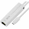 Greenconnect GCR-UC2CL02 USB 3.1 Type C -> Ethernet RJ-45 F Lan Card + USB 2.0-разветвитель на 3 порта,  сетевой адаптер