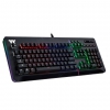Thermaltake KB-TPX-SSBRRU-01 Клавиатура Level 20 RGB Titanium, Cherry MX Speed Silver, RGB,  1.9м, черный