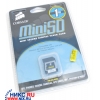 Corsair miniSecureDigital (miniSD) Memory Card 1Gb + miniSD Adapter
