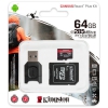 Kingston <MLPMR2/64GB> microSDXC Memory Card 64Gb V90 UHS-II U3 + microSD-->SD  Adapter+Card Reader
