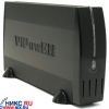 3.5" HDD External Aluminum Case <VPA-3528T Black> USB 2.0(внеш. бокс для подключ. 3.5" IDE HDD,Temp.Control)+б.п.